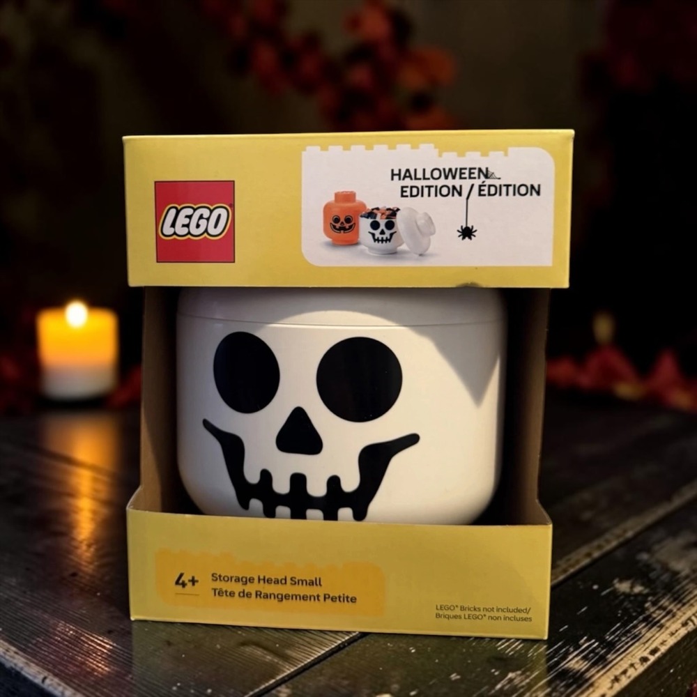 LEGO Storage Head Small Halloween Edition Skeleton White Skull
